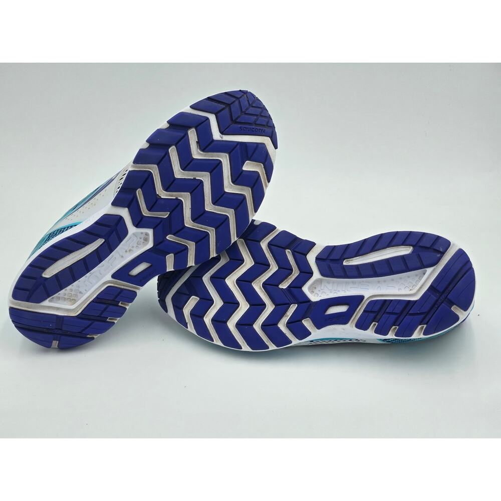 Saucony Womens Ride 10 Running Shoes White Blue Size 7.5 S10373-3 - Picture 6 of 8